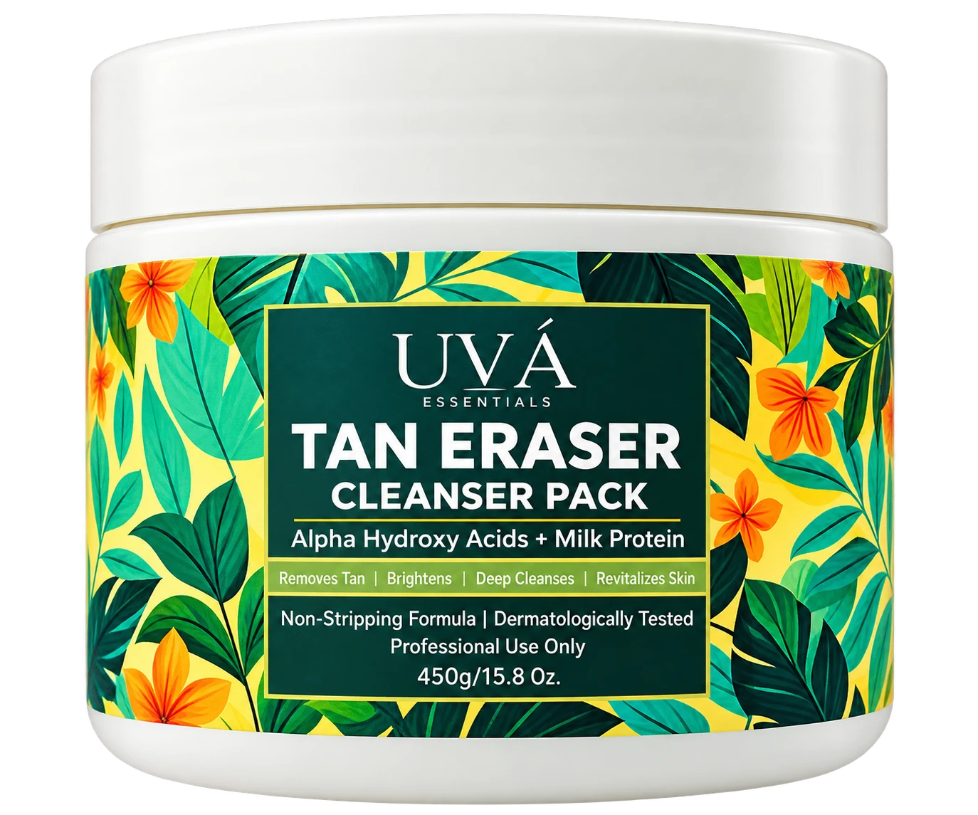 UVÁ TAN ERASER - CLEANSER PACK (450gm) | 4 x 4 x 3.5 Inch