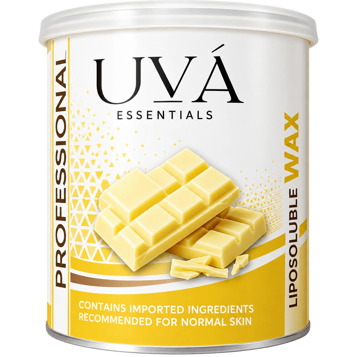 UVÁ WHITE CHOCOLATE LIPOSOLUBLE WAX (800ml) | 4 x 4 x 5 Inch