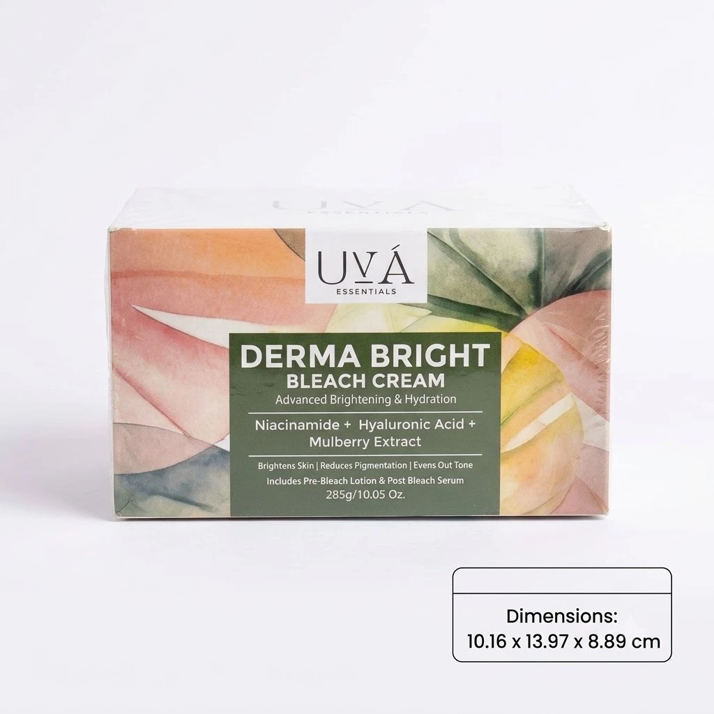 UVA DERMA BRIGHT BLEACH CREAM (285gm) | 4 x 5.5 x 3.5 Inch