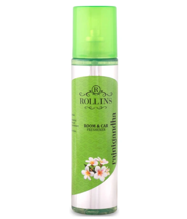 ROLLINS Room & Car Freshener Spray – Rajnigandha Fragrance (250 ml)