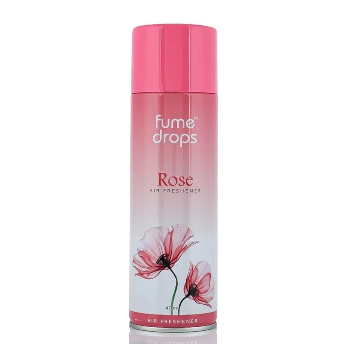 Fume Drops Air Freshener Spray – Rose Fragrance (470 ml)